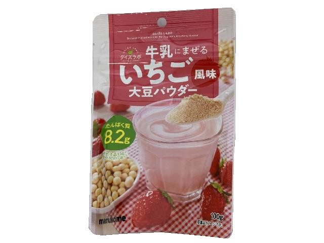 marukome ダイズラボ 牛乳にまぜる大豆パウダー いちご風味