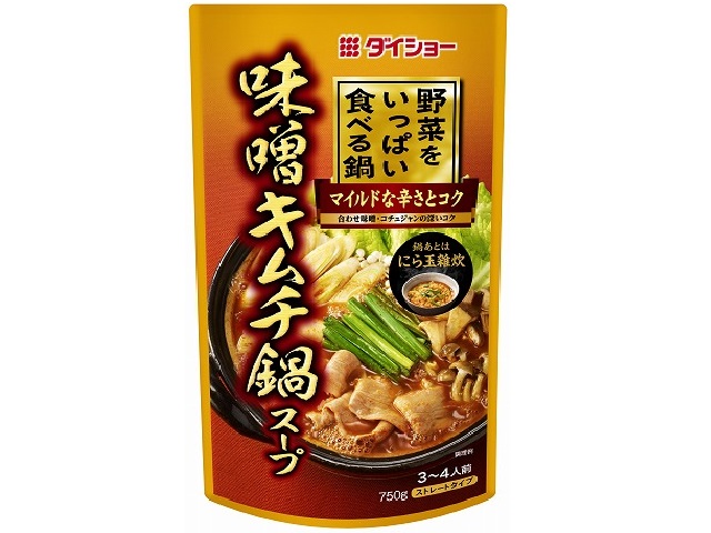 ダイショー 野菜をいっぱい食べる鍋 味噌キムチ鍋スープ