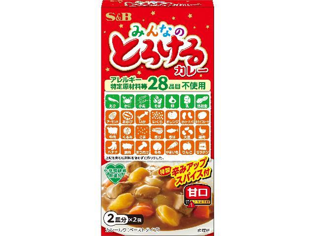 エスビー食品	みんなのとろけるカレー アレルギー特定原材料等28品目不使用