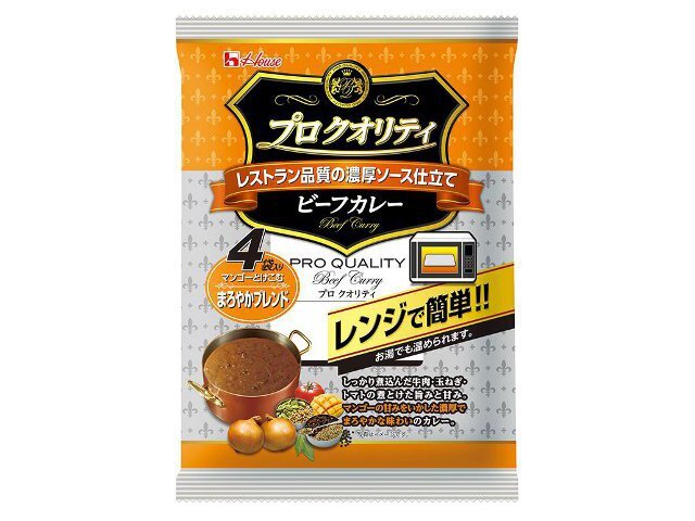 ハウス食品 プロ クオリティ ビーフカレー4袋入り まろやかブレンド