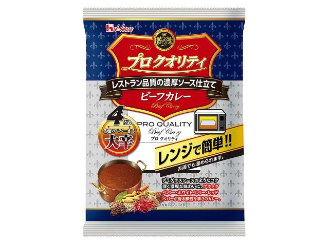 ハウス食品 プロ クオリティ ビーフカレー4袋入り 大辛