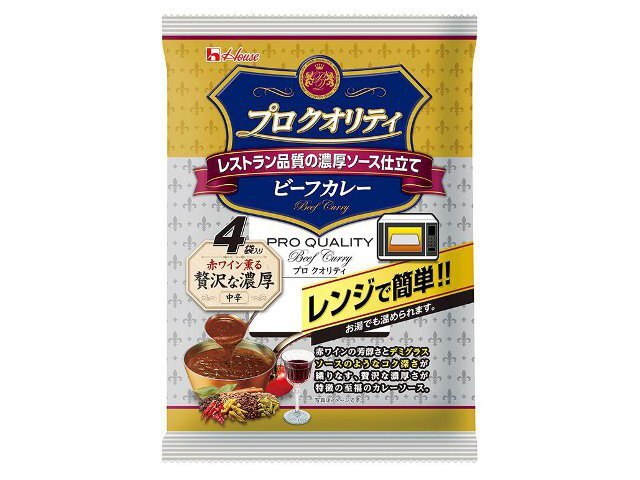 ハウス食品 プロ クオリティ ビーフカレー4袋入り 贅沢な濃厚